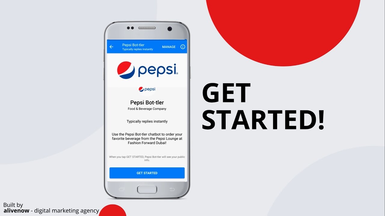 Pepsi Bot-tler Facebook Messenger Chatbot - Order Pepsi beverages & bot