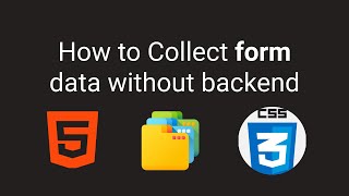 How to collect form data without backend | html form data in email | simple html form