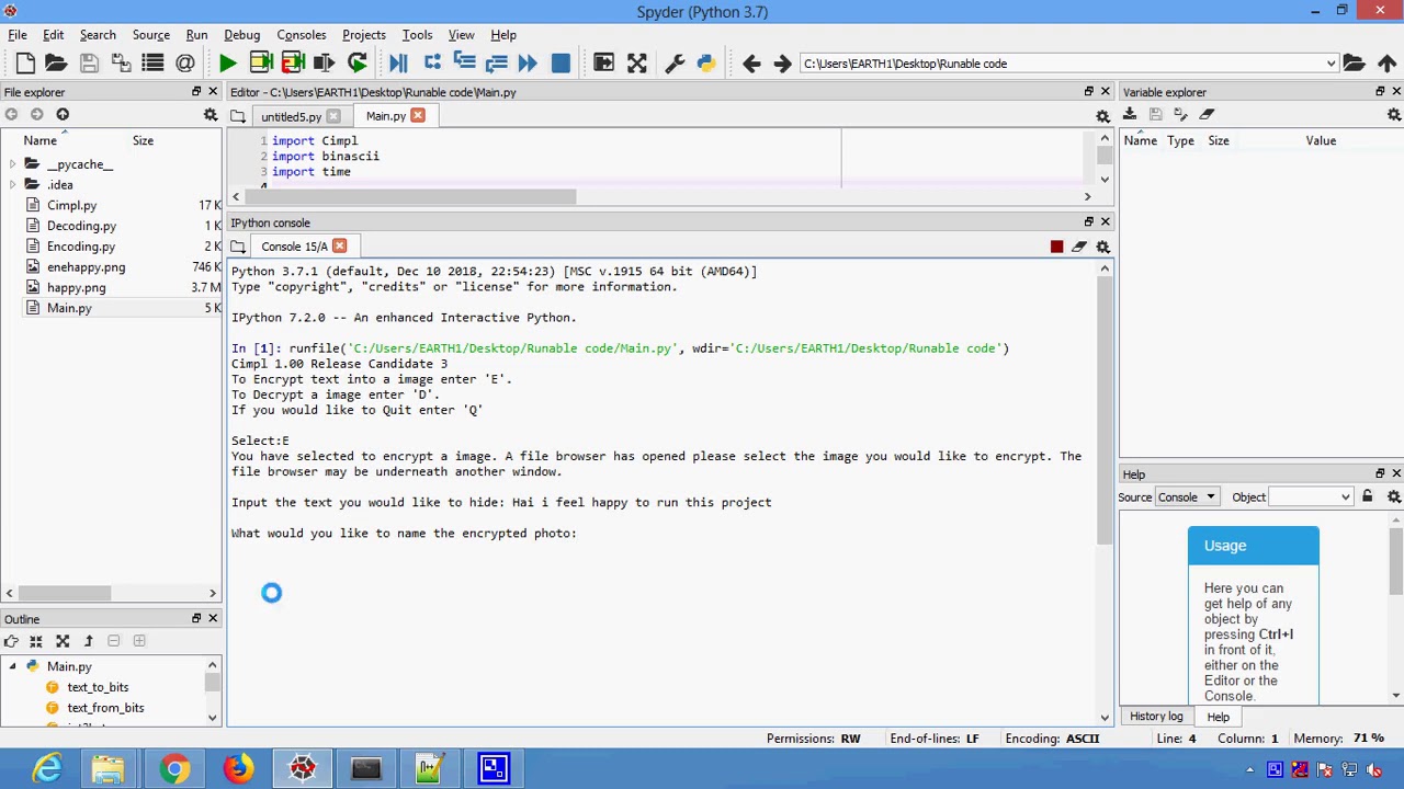 Image Text Hiding Steganography in Python - YouTube