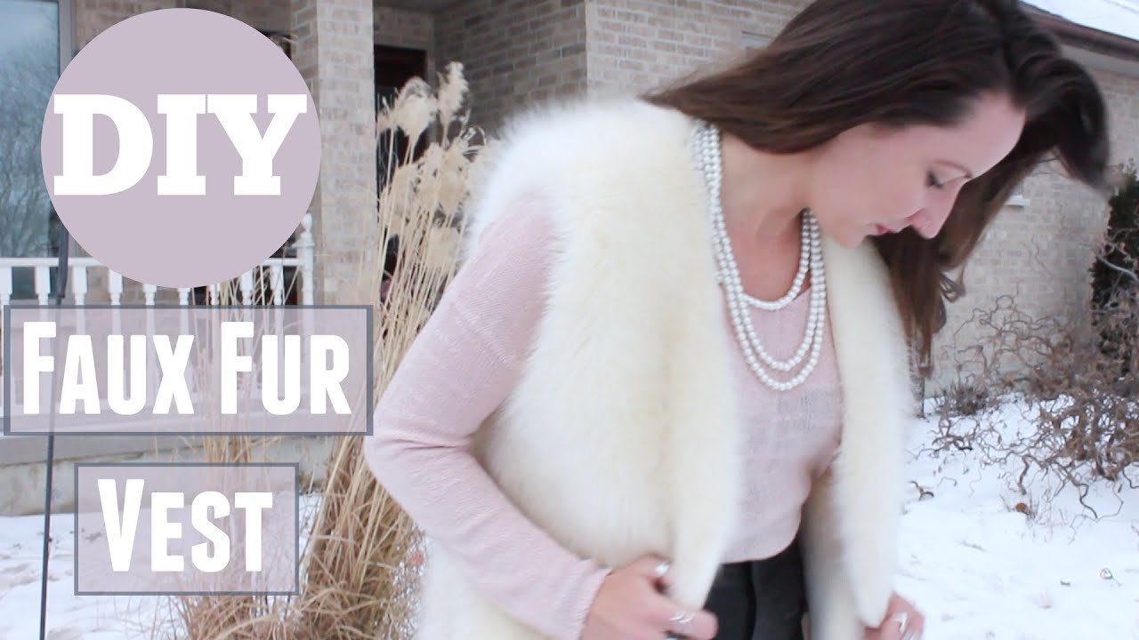 QUICK & EASY faux fur vest - sewing and drafting tutorial! 