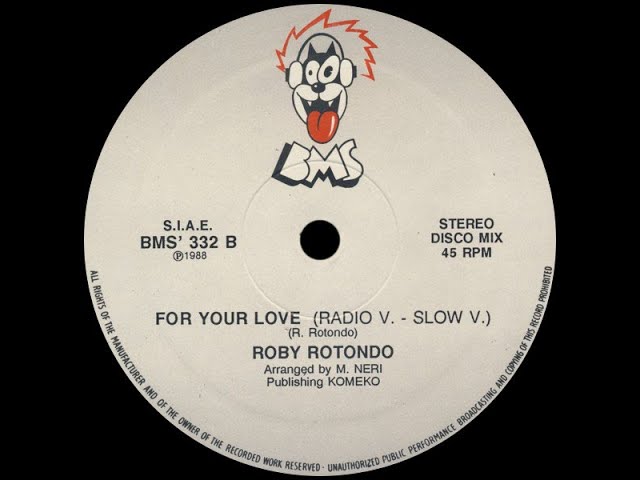洋楽 ROBY ROTONDO / FOR YOUR LOVE 12 Roby Rotondo - For Your Love (Radio Version) [HQSound][ITALO-DISCO