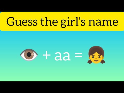 Guess the Girls names with emojis| #girlsnames #guessgirlsnames - YouTube