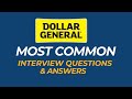 Dollar General Interview Questions and Answers | How to Pass the Interview