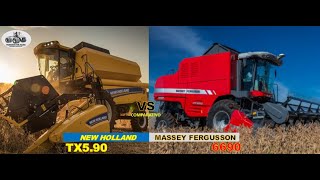 New Holland TX5.90  VS Massey Ferguson 6690 - Conceito Hibrido