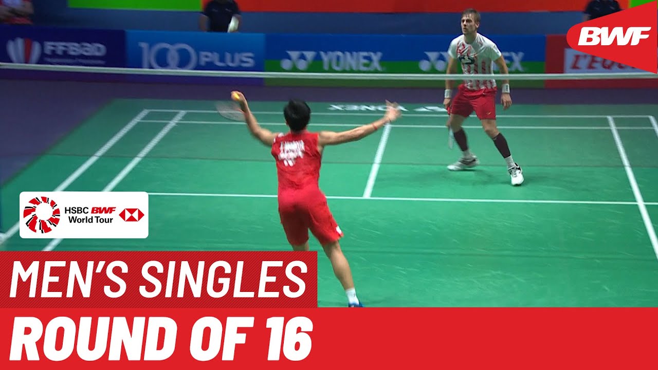 R16 | MS | Kento MOMOTA (JPN) [1] vs. Hans-Kristian S. VITTINGHUS (DEN) | BWF 2019