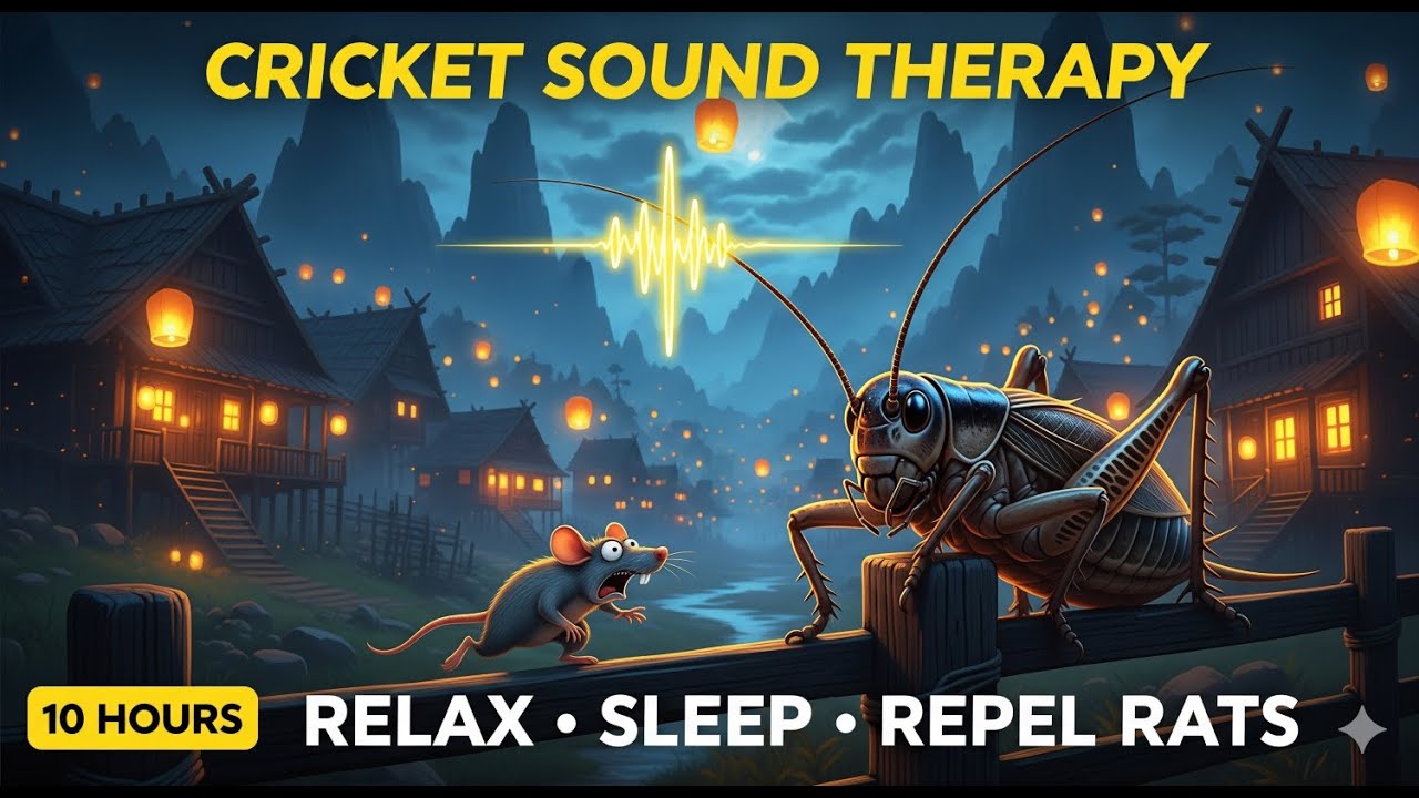 🔴 "Cricket Sound Therapy – Natural White Noise & Rat Repellent Background Ambience"