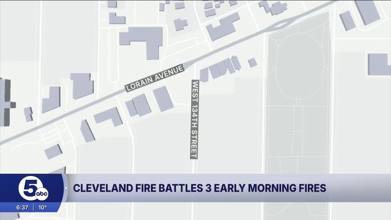 Cleveland Fire battles 3 early morning house fires