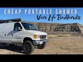 Camp Stove Heated Portable Shower In The Ghost Town Badlands Of Canada