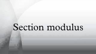 Section modulus