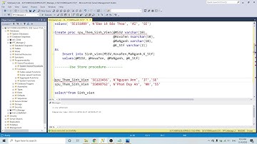 Stored Procedure(DBI)