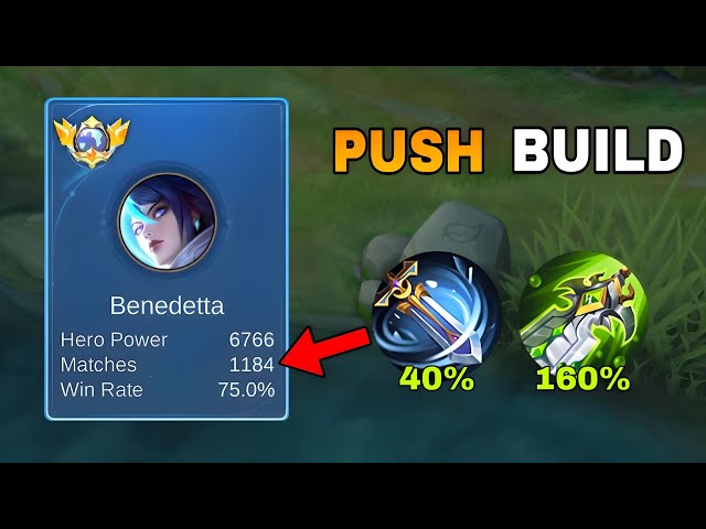 HOW TO SPLIT PUSHING WITH BENEDETTA 🔥 TOP GLOBAL BENEDETTA | MOBILE LEGENDS BEST BUILD class=