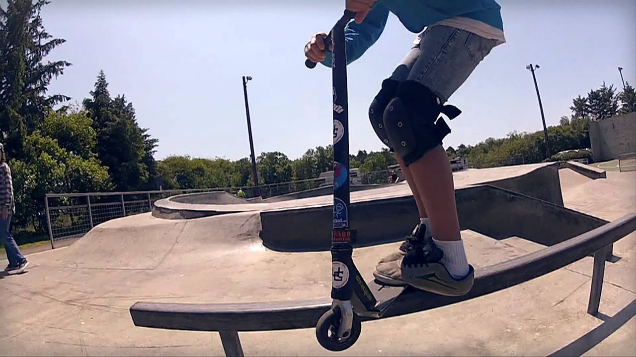 GoPro Skateboarding and Scootering A Day at The Skatepark YouTube