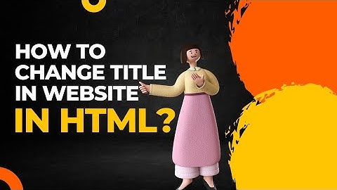 How to create/change the name or title of the website