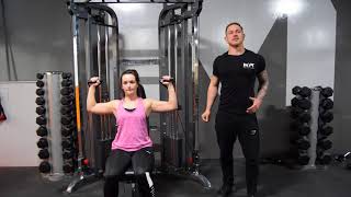 Seated Cable Shoulder Press by MyPT