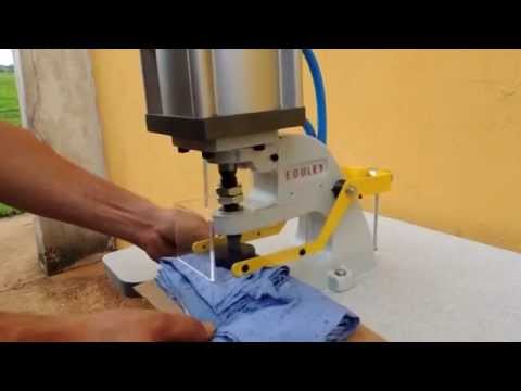 Prensa pneumatica para cortina - Eduley - YouTube