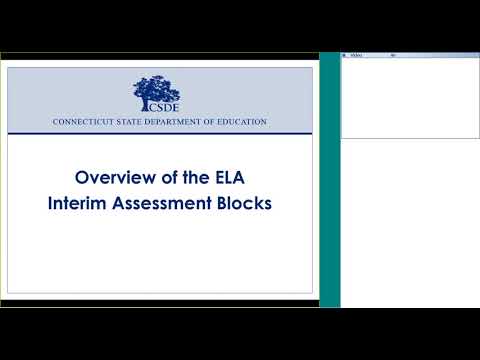 Webinar 3 An Overview of the Smarter Balanced English Language ArtsLiteracy Interim Assessments 101