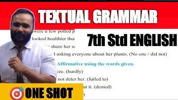 7th STD ENGLISH  TEXTUAL GRAMMAR | ONESHOT 🎯 | PRADEEP GIRI SIR
