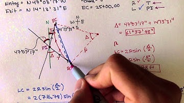 Advanced Geomatics: Horizontal Curves: Example 3: Part 2