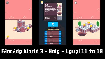 Fancade | World 3 | Hole | Level 11 to 18 | by Martin Magni