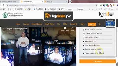Enroll in batch 9 digiskills.pk: Learn and earn online