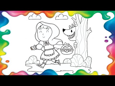 🌈✨Chapeuzinho Vermelho para Colorir | Chapeuzinho Vermelho png | Chapeuzinho Vermelho Historia