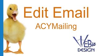 Edit Email In Acymailing