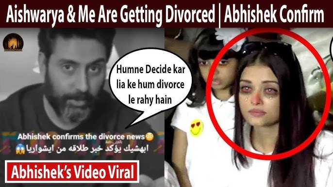 'Aishwarya & Me Are Getting Divorced Abhishek Bachchan Divorce Video Viral  On Social Media #divorce