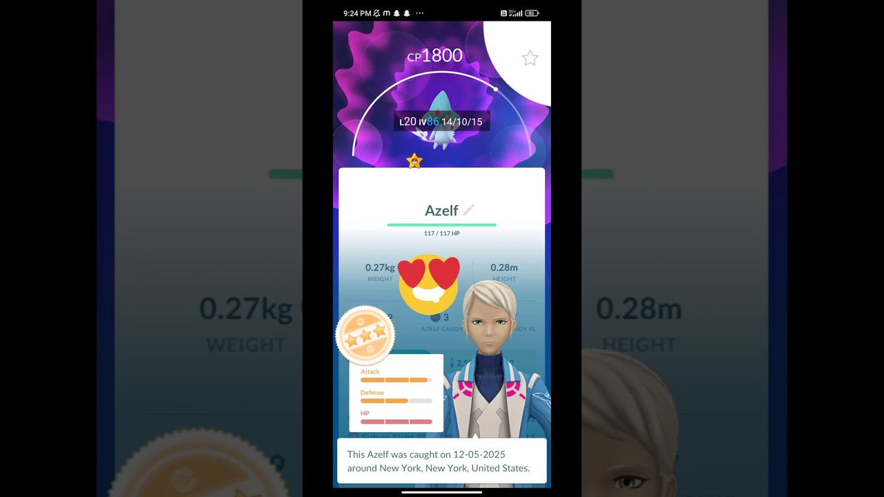 I Caught Azelf in Pokémon GO! | Legendary Encounter