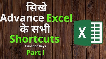 Excel Shortcuts   ms excel  shortcut keys part 1 in hindi