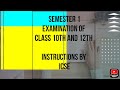 Semester One ICSE EXAMS INSTRUCTIONS #ICSE #ISC