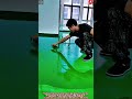 Epoxy Floor Coating Work – with Manual Resin Spreading Technique 3 mm Layer Thickness #work