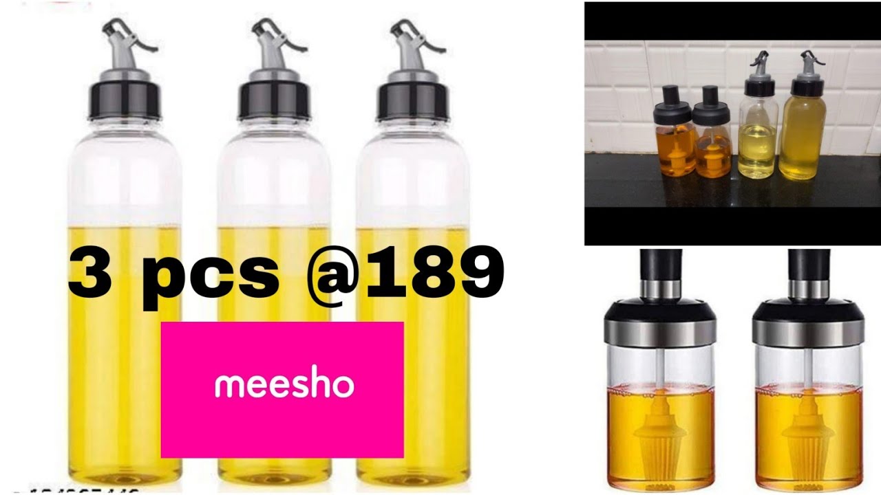 Meesho Oil Dispensers 3pcs @189|meesho oil dispenser unboxing|Oil ...