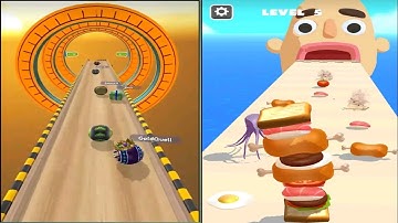 Going Balls Vs Sandwich Runner Android iOS Gameplay Walkthrough