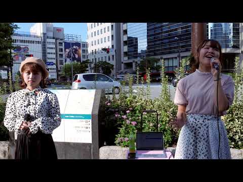 すし娘「らぶれたー」福岡PARCO前 路上ライブ