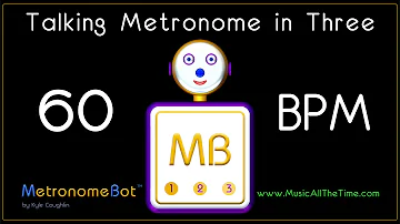 Talking metronome in 3/4 at 60 BPM MetronomeBot