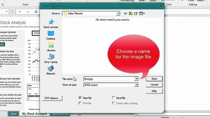 Print to an image (JPEG, GIF, TIF, BMP, &PNG) using the Win2Image printer from the makers of Win2PDF