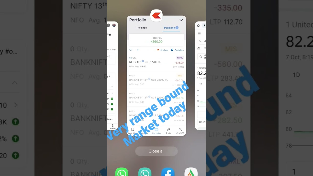 Live trade range bound nifty 