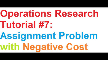 Operations Research(OR) Tutorial #7: Assignment Problem with Negative Cost