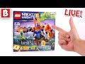 YouTube thumbnail: LIVE: SpaceX Falcon Heavy Launch! LEGO NEXO Knights 72004 Tech Wizard Showdown! | Brick Vault Stream