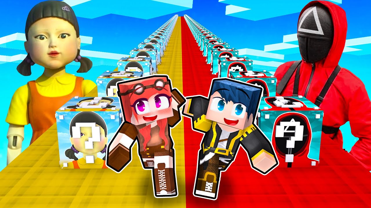 LA CORSA DEI LUCKY BLOCK DI SQUID GAME! - MINECRAFT