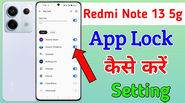 Redmi note 13 5g me app lock kaise lagaye / how to set lock apps in redmi note 13 5g mobile me //