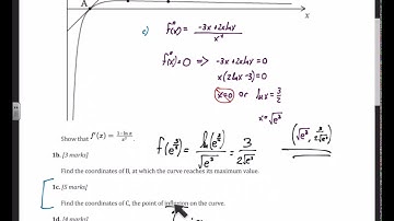IB HL style curve sketching with quotient rule