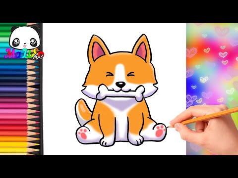 Как нарисовать СОБАКУ корги | Простые риунки для срисовки | How to draw a dog | Як намалювати собаку