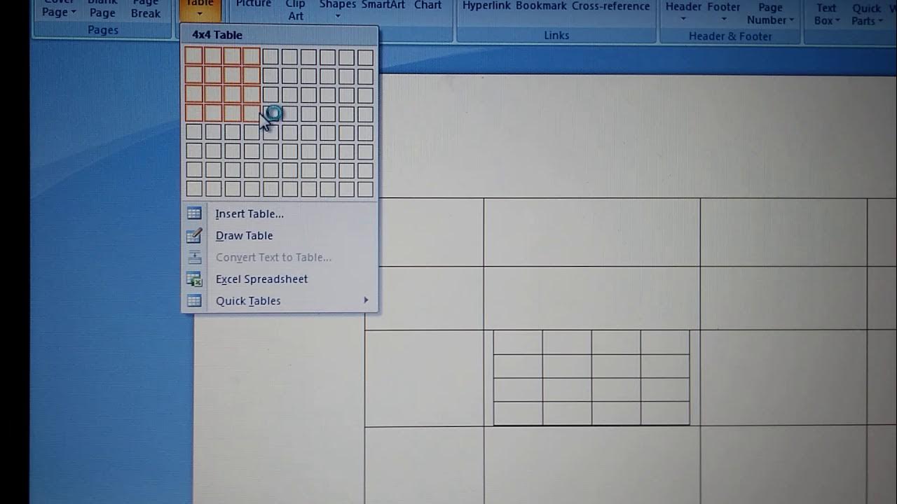 Distributed rows & columns evenly in a table in M.S.WORD - YouTube