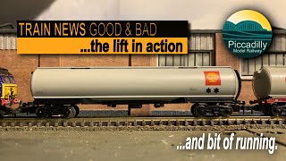 TRAIN NEWS GOOD & BAD, the lift in action & bit of running. Wealth