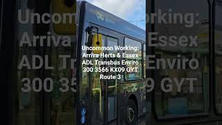 Uncommon Working: Arriva Herts & Essex ADL Transbus Enviro 300 3566 KX09 GYT Route 3