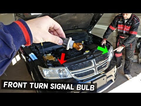 DODGE JOURNEY FRONT TURN SIGNAL LIGHT BULB 교체. 피아트 프리몬트