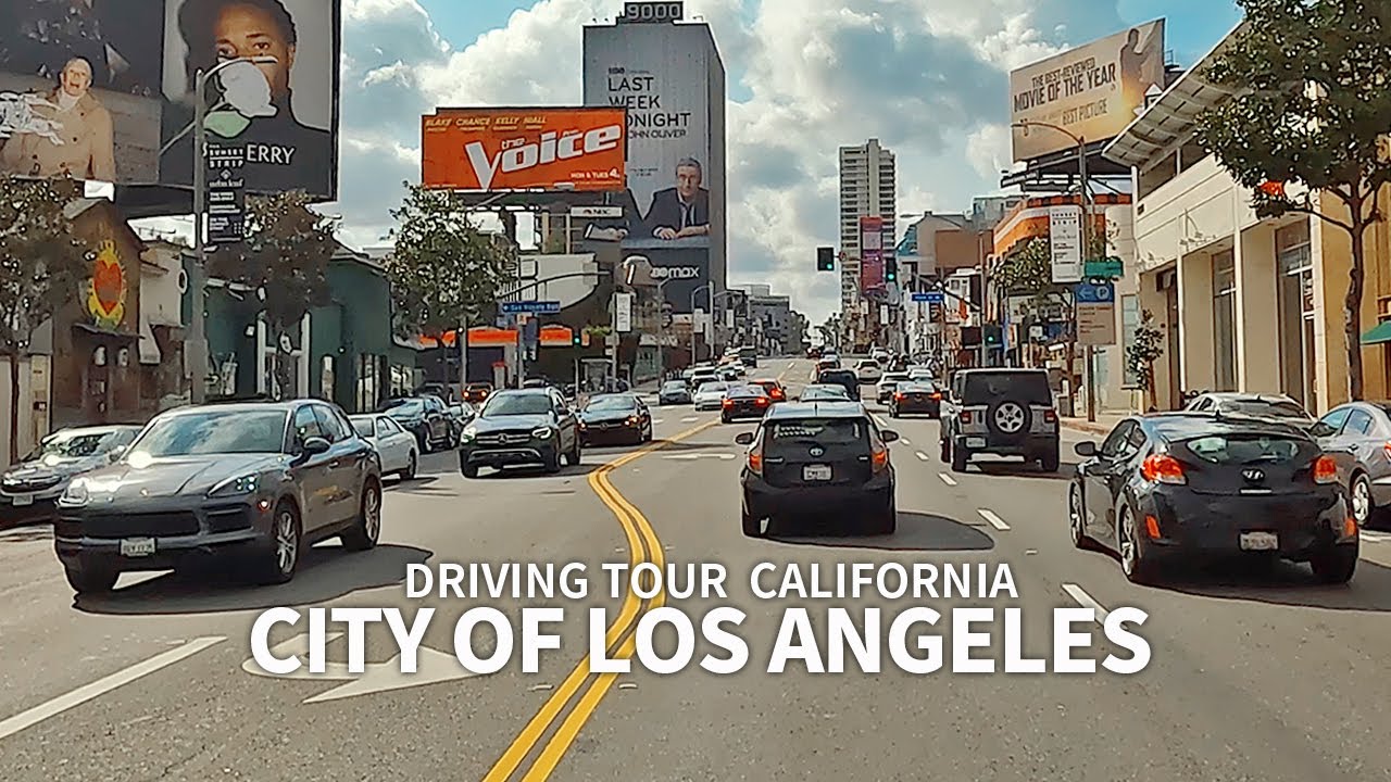 4K] LOS ANGELES - Driving Sunset Blvd, Sunset Strip, Beverly Hills &  Wilshire Blvd, California, USA 