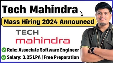 🔥Tech Mahindra Mass Hiring Announced | Off-Campus Drive 2024 | Exam & Interview Free Preparation
