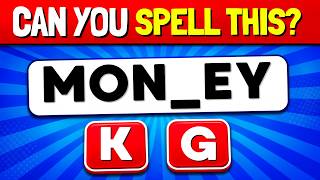 Complete The Word 🧠 | Can You Find the Missing Letter | Missing Letter Quiz 🤯